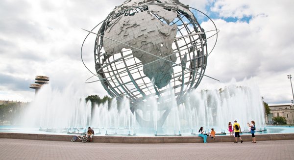 Einer der größten Parks in NYC, der Flushing Meadows Corona Park, war 1939 und 1964 Schauplatz der Weltausstellung.