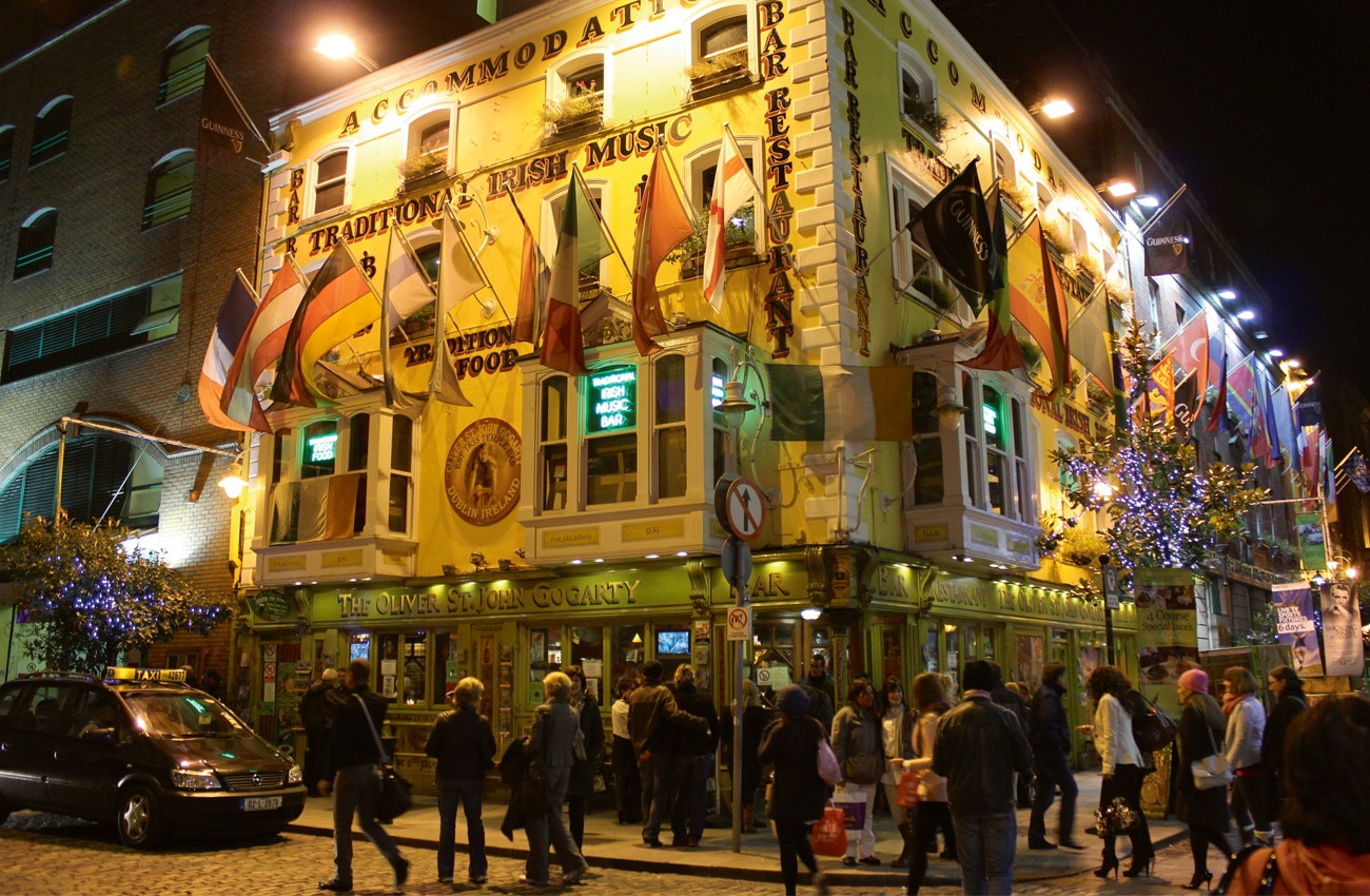 "The Oliver St. Gogarty": Einer der 40 Pubs im Temple Bar Bezirk