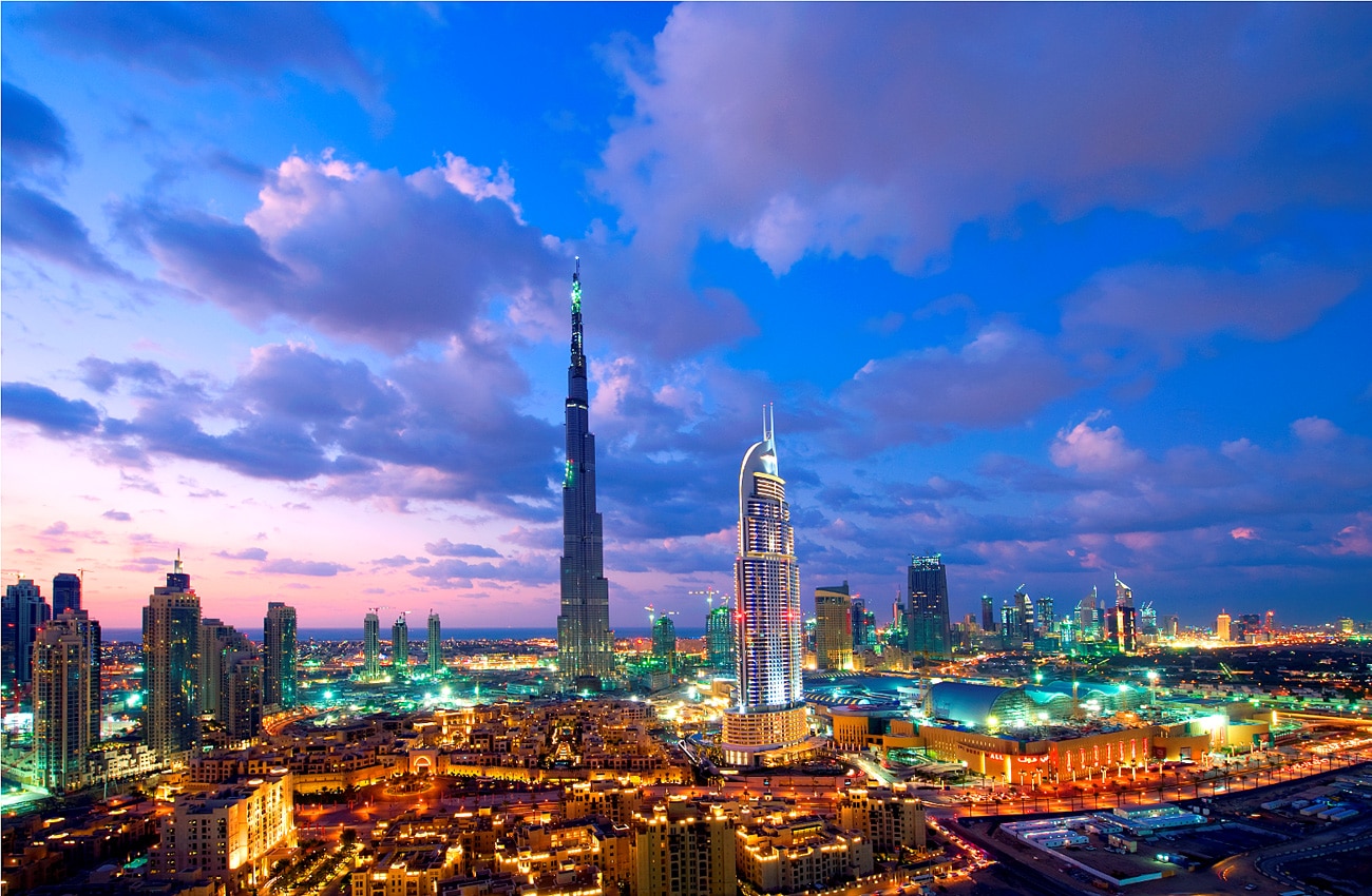 Skyline am Abend Dubai